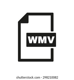 The WMV icon. Video file format symbol. Flat Vector illustration