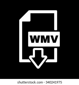 The WMV icon. Video file format symbol. Flat Vector illustration