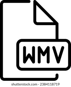 wmv line icon illustration vector