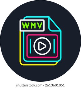 WMV Line Multi Colour Circle