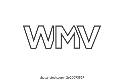Modelo de design de logotipo WMV com texto em negrito forte e moderno. Logotipo vetorial inicial com tipografia simples e mínima. Identidade de empresa moderna ideal para a presença de marca de empresas.