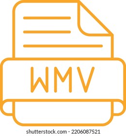 Wmv vector icon. Can be used for printing, mobile and web applications.