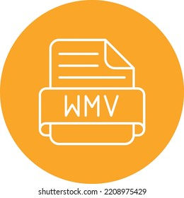 Wmv vector icon. Can be used for printing, mobile and web applications.