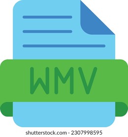 Wmv vector icon. Can be used for printing, mobile and web applications.