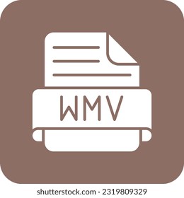 Wmv vector icon. Can be used for printing, mobile and web applications.