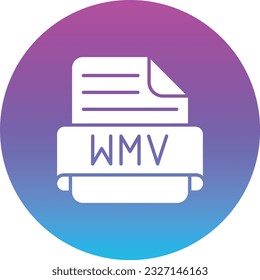 Wmv vector icon. Can be used for printing, mobile and web applications.