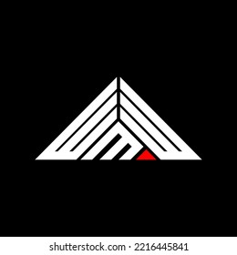 WMW letter logo creative design with vector graphic, WMW simple and modern logo in triangle shape.