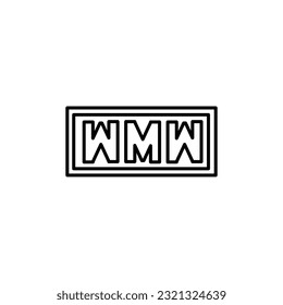 WMW logo isolated background icon design concept