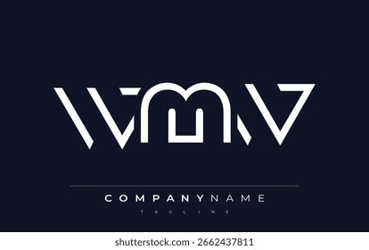 WMW Minimalistic Logo Design Featuring Geometric Shapes and Simple Typography. Abstract letter logo design
