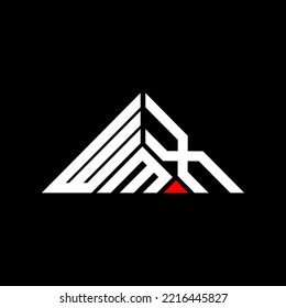 WMX letter logo creative design with vector graphic, WMX simple and modern logo in triangle shape.