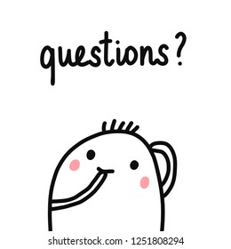 wn with cute marshmallow in thoughts for prints posters banners t shirts psychology and psychotherapy