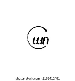 WN fashion initial logo concept in high quality professional design that will print well across any print media