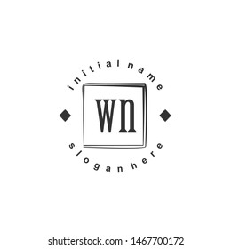 WN Initial beauty monogram logo vector