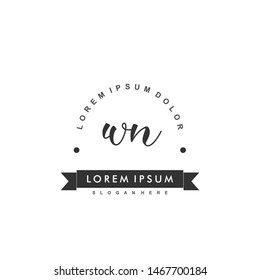 WN Initial beauty monogram logo vector