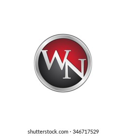 WN initial circle logo red