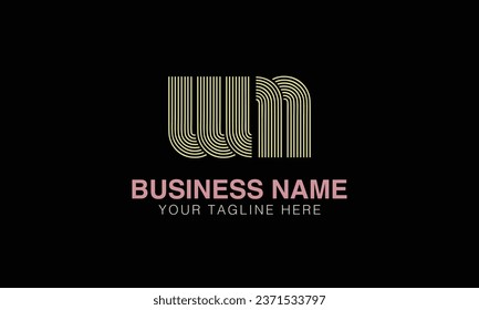 WN initial logo | initial based abstract modern minimal creative logo, vector template image. luxury logotype , real estate homie . typography . initials 