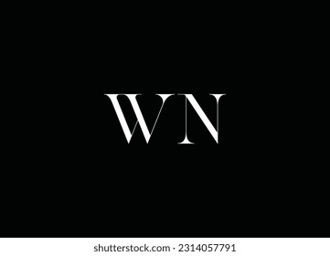 WN initial  logo design and icon logo design