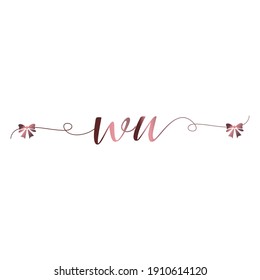 WN Logo inicial escritura a mano moda lujosa moderna
