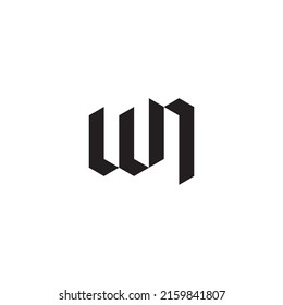 WN initial logo letters in high quality professional design that will print well across any print media