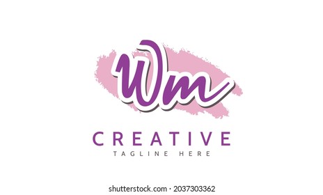 WN Initials, handwriting logo vector
