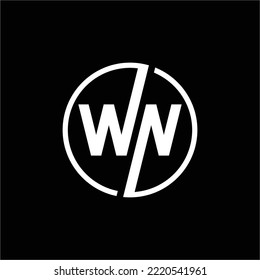 WN letter logo design, WN monogram initials letter logo concept, modern, creative, logo design for business