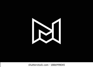 Diseño del logo de la carta en fondo de lujo. Nuevo concepto de logotipo de letra de monograma. Diseño de iconos WN. Nuevo diseño de icono de letra blanca elegante y profesional sobre fondo negro. 