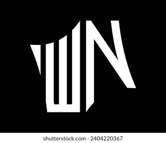 WN letter logo design vector art