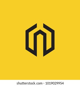 wn logo design template icon vector