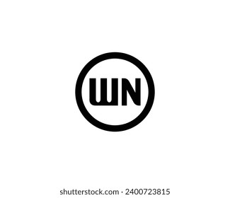WN logo design vector template