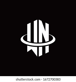 WN monogram logo in a hexagon style and surrounded by a ring