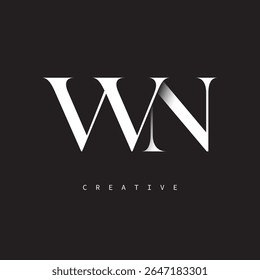 WN Monogram Logo Minimal Elegant Letter mark para el lujo, la moda   Marcas creativas	
