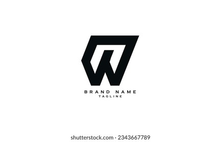 WN, NW, Abstract initial monogram letter alphabet logo design