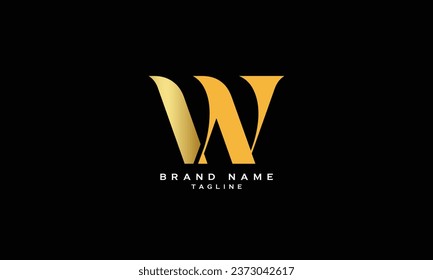 WN, NW, Abstract initial monogram letter alphabet logo design