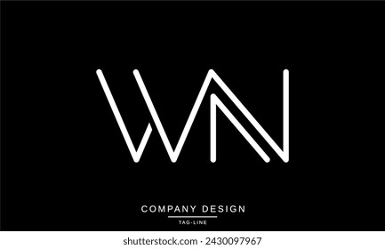 WN, NW Abstract Letters Logo Monogram Design
