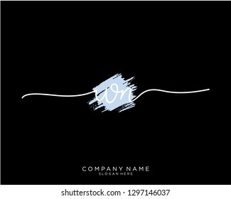WN W N Initial handwriting logo template