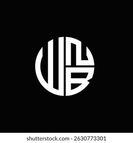 WNB logo WNB icon WNB monogram WNB letter minimalist Circle flat Unique modern abstract logo design.
