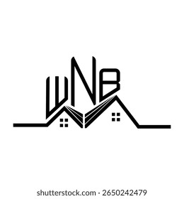 WNB Real State logo design, WNB simple and modern logo. WNB luxurious alphabet design  
