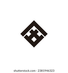 Wndow, square, arrow geometric symbol simple logo vector