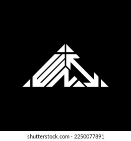 Diseño creativo del logotipo de la carta WNI con gráfico vectorial, logotipo WNI simple y moderno.