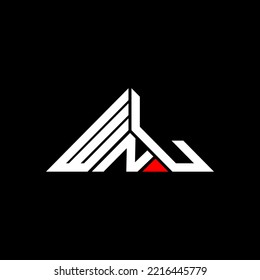 WNL letter logo creative design with vector graphic, WNL simple and modern logo in triangle shape.