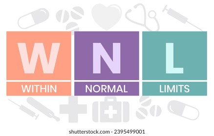 WNL Within Normal Limits. An Acronym Abbreviation of a common Medical term. 
