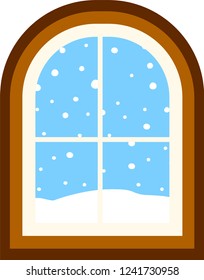 Wnter Snowfall Simple noon window