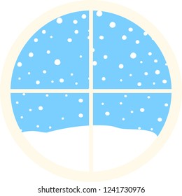 Wnter Snowfall Simple noon window