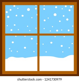 Wnter Snowfall Simple noon window