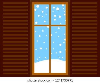 Wnter Snowfall Simple noon window