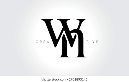 WNwn Elegant Serif Monogram Logo - Luxuriöses typografisches Kleinbuchstaben-Zeichen für modernes Branding