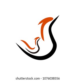 wo birds vector logo