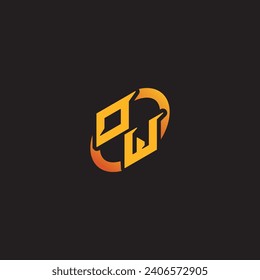 WO combination letter unique initials logo esport for gaming team, youtube, twitch