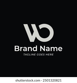 Vector de logotipo de marca creativa de WO