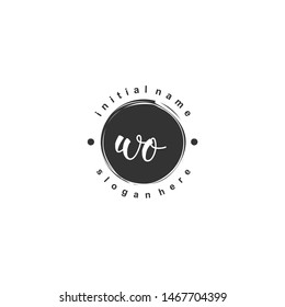 WO Initial beauty monogram logo vector